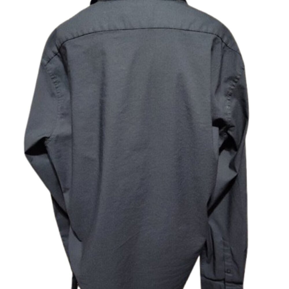 Calvin Klein Black Long Sleeve Dress Shirt Oeko Tex Extra Large Slim Fit - Picture 6 of 12